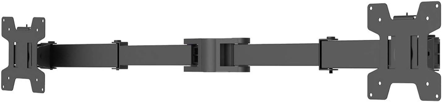 WALI Dual Monitor Arm, Fully Adjustable Pole Mount Bracket for WALI Monitor Mounting System (002ARM), Black