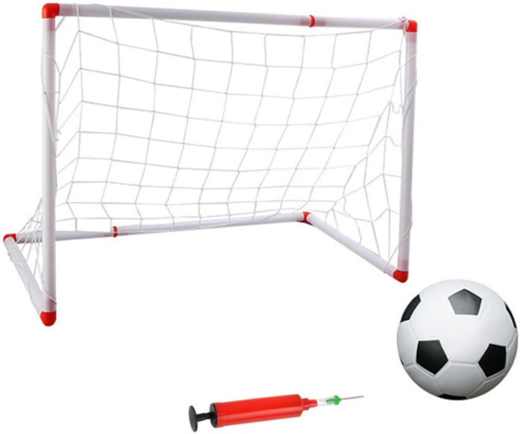 Kisangel Mini Football Goal with Net Inflatable Soccer Durable Indoor Sports for Lightweight and Weather Resistant Soccer Gate for Backyard