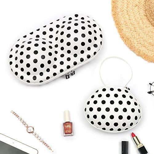 Hard Travel Case for Silicone Bras [A-DD Cup] Premium Bikini Storage Organizer Portable Nubra Lingerie Underwear Storage Bag (Black Dot) - Image 7
