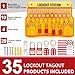 Yaocom Lockout Tagout Kits, Lockout Tagout Station with Loto Devices Includes 10 Padlocks 4 Steel Hasps 20 Do Not Operate Tags Lockout Tagout Safety Tools for Industrial, Electric Power, Machinery