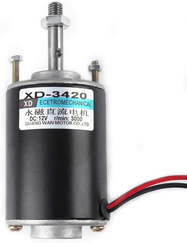 DC Motor DC High Speed Motor 30W High Speed CW/CCW Permanent Magnet DC Motor Brushed DC Motor Mini Electric Motor for DIY Generator(12V 3500rpm)
