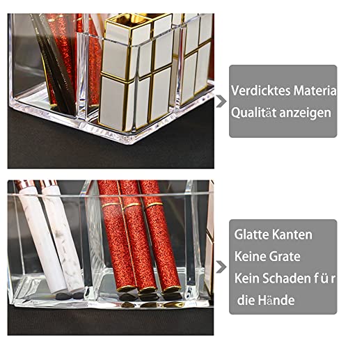 Make-Up Organizer, multifunktional, Acryl transparent, Makeup I Kosmetik I Schmuck I Schminke I Accessoires I Bad I Kosmetik Organizer I Badezimmer Organizer (Rechteckig)