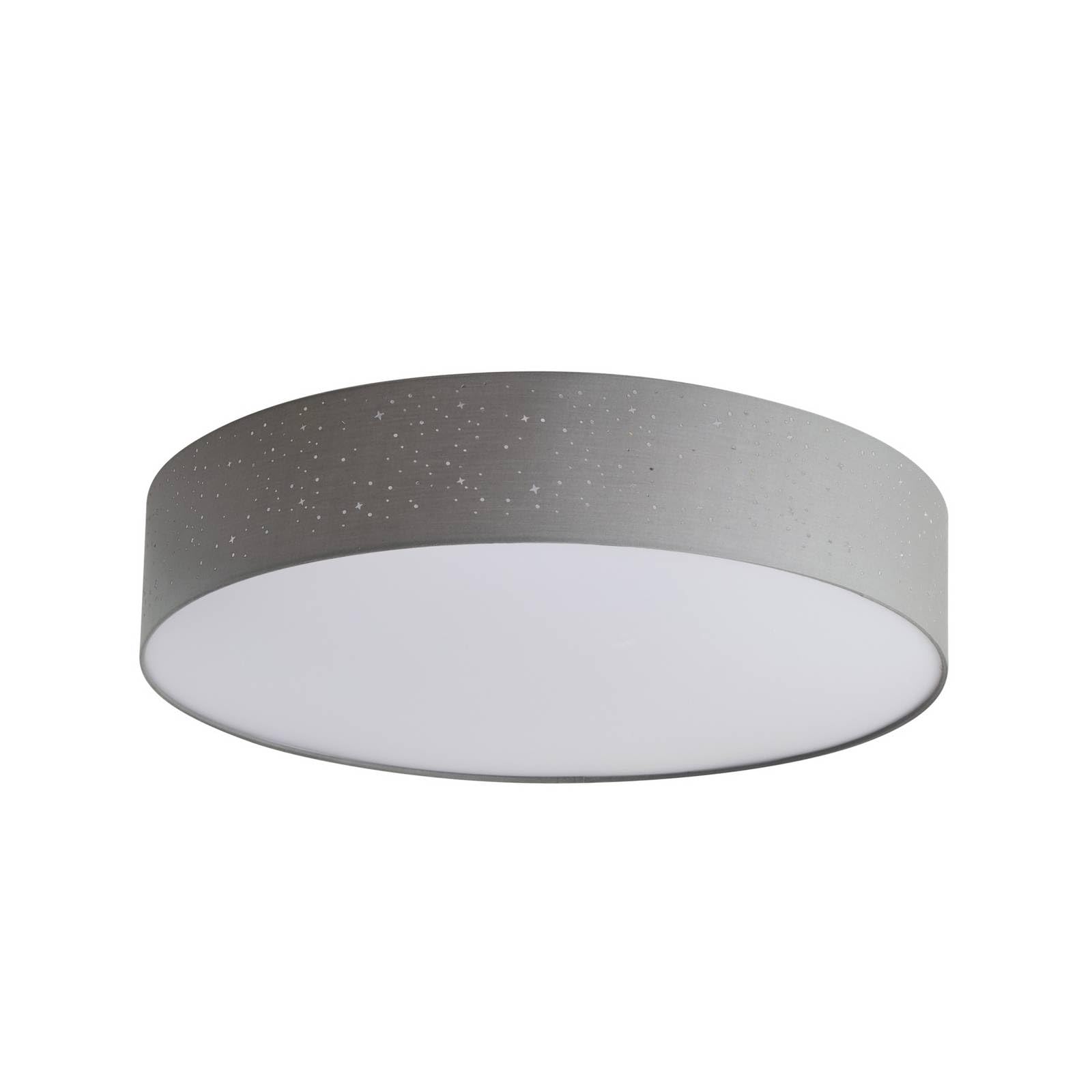 Lindby LED Ceiling Light Ellamina dimmable (Modern) in Silver Made of Textile for e.g. Living Room & Dining (1 Light Source,) from Ceiling lamp,