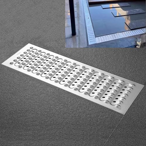 Grille de drainage de tranchée robuste en acier inoxydable pour aménagements - 2