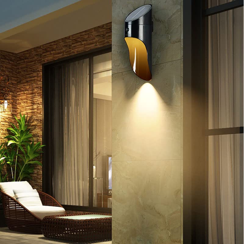 Lámpara de pared moderna para terraza y dormitorio con carga solar