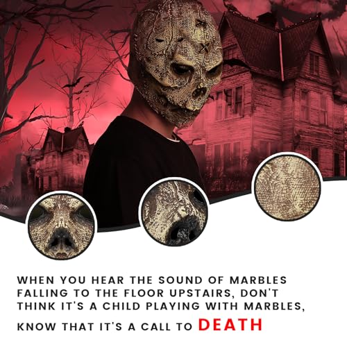 Xinxiaomeng Horror Skull Mask Halloween Burlap Skull Mask Scary Ghostface Mask Halloween Costume Carnival Latex Props thumb #1