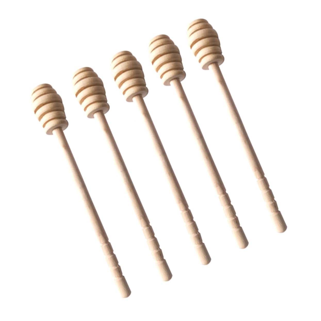 CONGARTENO Wooden Honey Stirring Stick Honey Mixing Stick Spoon for Ice Cream Tea Cocktails Mix Stir Bar Handle Jar Spoon
