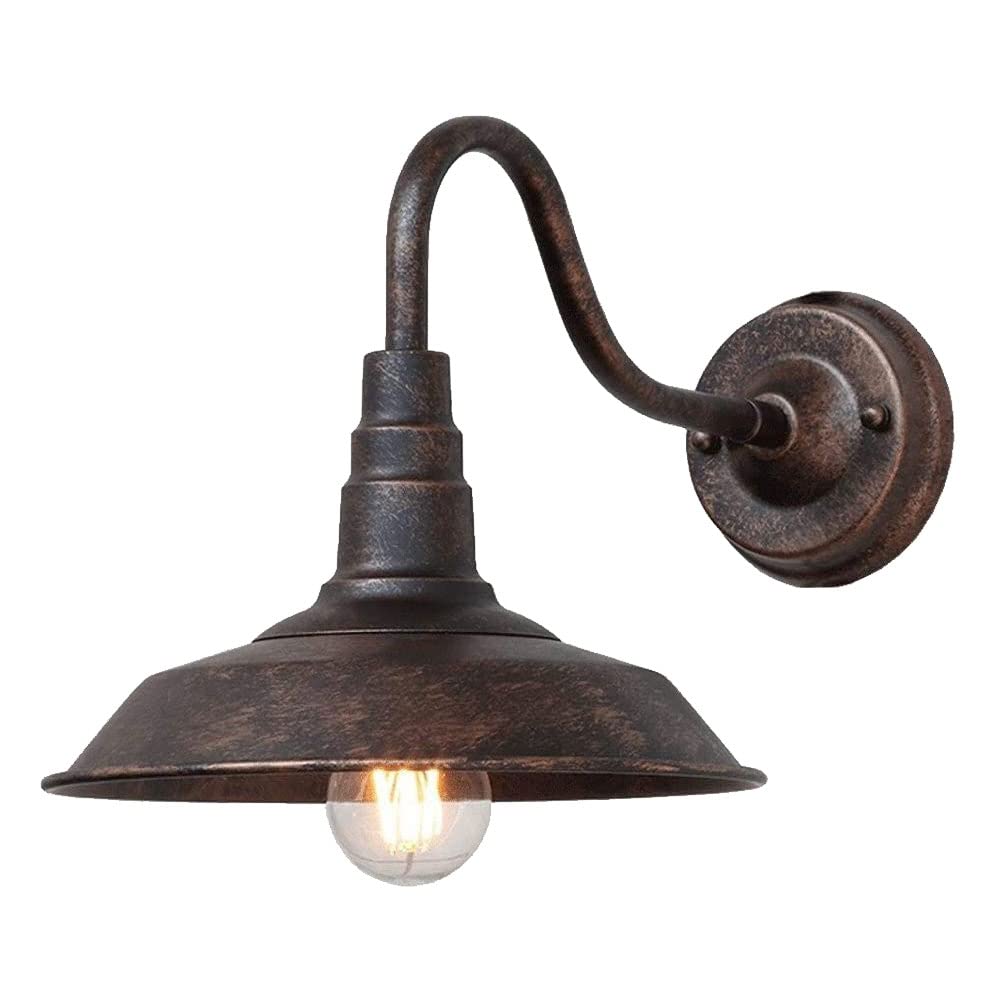 Moddeny Bronze Outdoor Wall Lights Ip54 Waterproof Retro Wall Sconce Wall Mount Vintage Porch Wall Light Fixtures 9.8 Inch Gooseneck Outdoor Wall Lamps Courtyard Garage Farmhouse Exterior Wall Lanterns