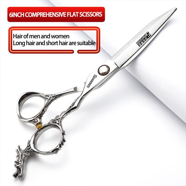 Silver 440c high Hardness Sharp Professional Hairdressing Scissors 6/7 inch Salon Hairdresser Special Hair Cutting Cutting Scissors (6-inch 2-Piece Set) - Image 3