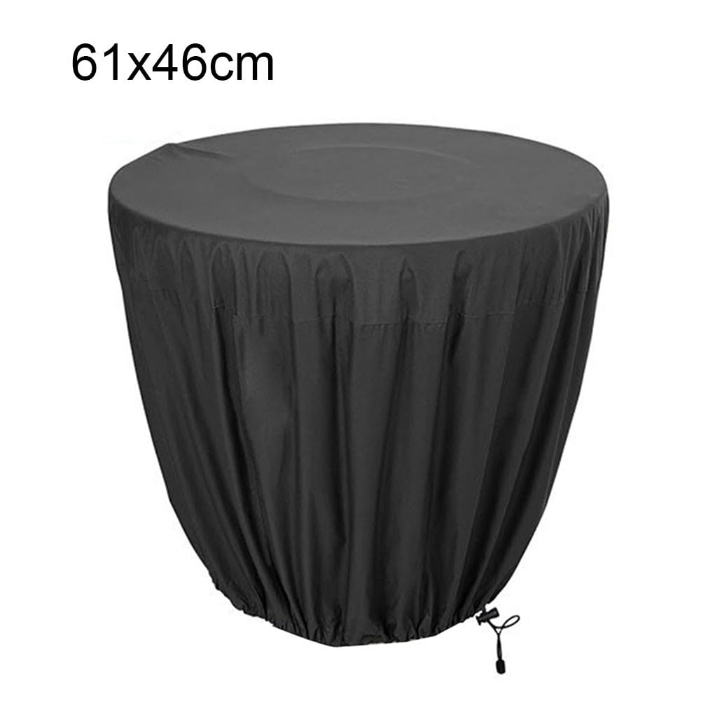 KiraKira Do wytrzymałej osłony fontanny 210D, wiatroszczelne i odporne na promieniowanie UV, do kąpieli dla ptaków, cechy wodne, posągi ogrodowe, średnica 61 cm, czarna