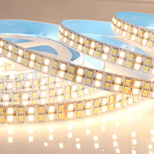 Image of LEDENET 12V DC Tunable LED Strip Lights CCT Warm White Cold White 3000K-6500K 1680LEDs 16.4ft SMD 2835 LED Tape Lights Non-Waterproof for Bedroom Kitchen Under Cabinet Lighting