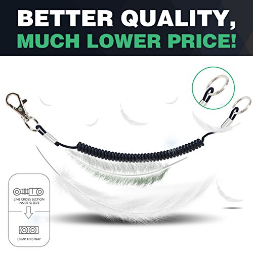 image for DICERO Fishing Coiled Lanyard (Pack of 8 or 12) Accessories Plastic Re