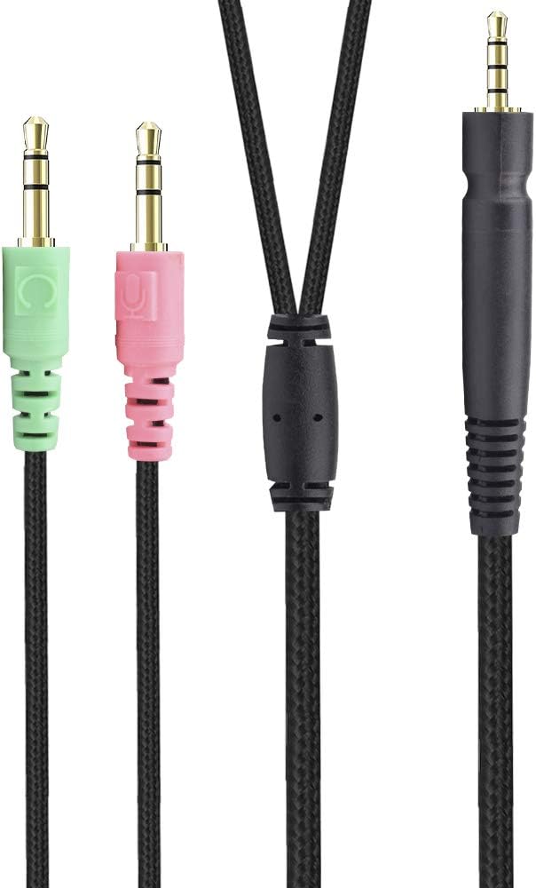 GSP 600 Replacement Cable Compatible with Sennheiser Game Zero, Game One, PC 373D, GSP 350, GSP 500, GSP 600, GSP 670, G4ME One Gaming Headset, 6.56ft
