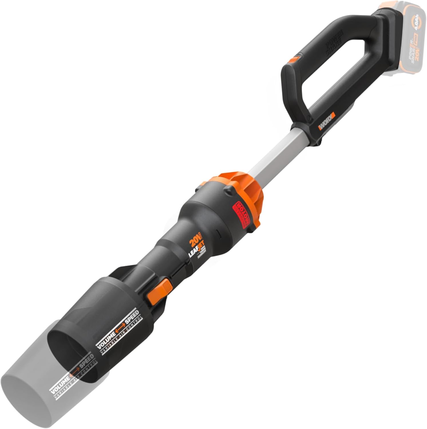WORX Nitro Cordless Leaf Blower, Electric Blower with 410 CFM & 130 MPH, Blowers for Lawn Care with 2.3 LBS, Battery & Charger Not Included, WG543.9