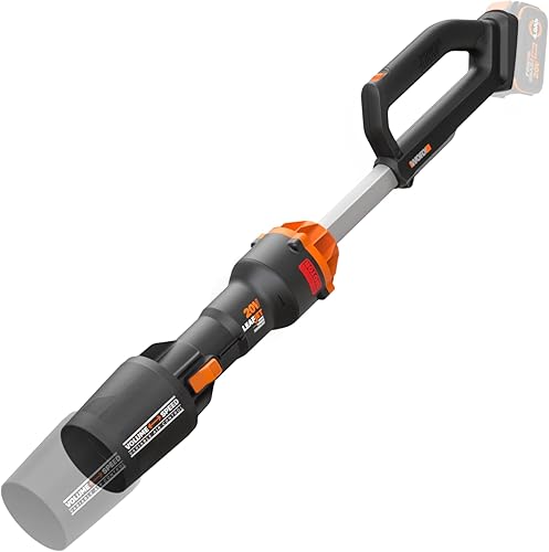 WORX Nitro WG543.9 - Soplador de hojas inalámbrico de 20 V, soplador eléctrico con 410 CFM y 130 MPH, sopladores para el cuidado del césped con 2.3