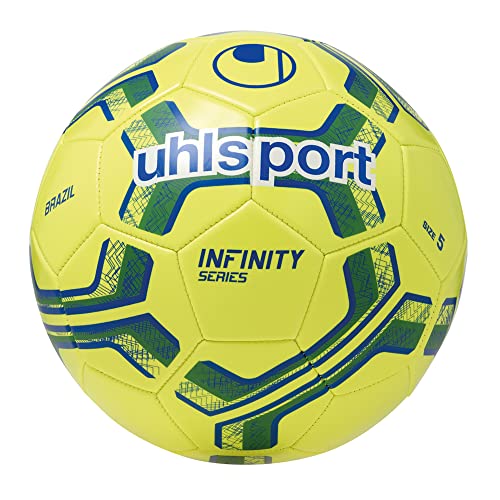 Uhlsport Nation Brasilien Balle Football Mixte Adulte, Jaune/Vert/Royal, 5