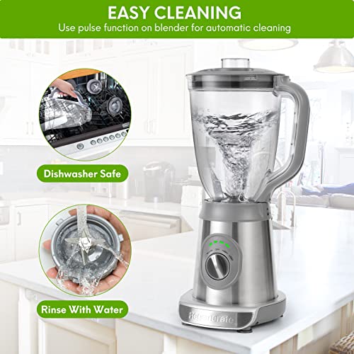 300W Cordless Portable Blender For Shakes And Smoothies, Regenerate Personal Large Size Cordless Mixer With Rechargeable Battery For Kitchen Outdoor Sports, Tritan 48 Oz Camping Blender Jar For Fruits, Veges, Gray #TOP3