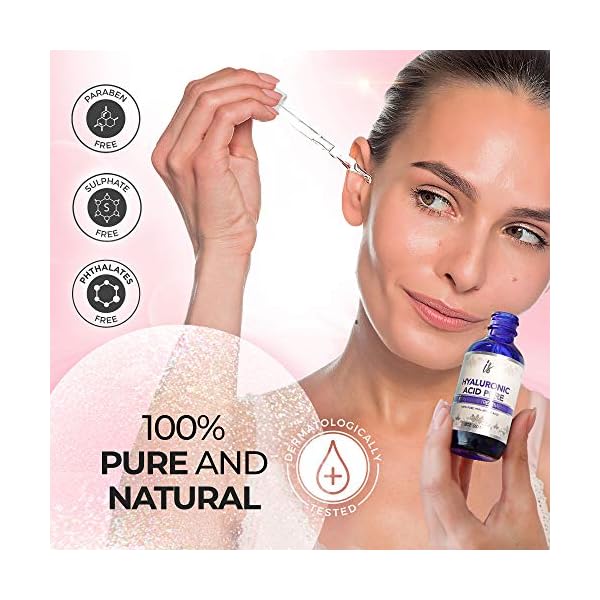 Hyaluronic-Acid-for-Face-100-Pure-Medical-Quality-Clinical-Strength-Formula-Anti-aging-serum-for-your-skin-and-lips-2-oz Hyaluronic Acid Serum for Face (2 Oz) - Serum for Skin and Lips - Hydrating and Moisturizing Face Serum for All Skin Types - Paraben and Fragrance-Free