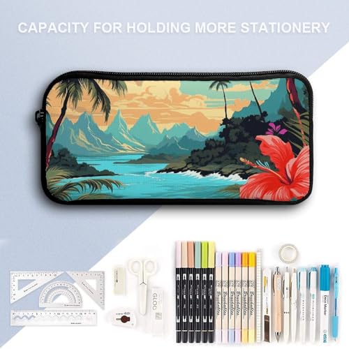 Hello Hawaii Backpack Set Lightweight Bag Lunch Box Pencil Bags for Women Men Bookbags 3 in 14