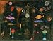 Artifact Puzzles - Paul Klee Fish Magic Wooden Jigsaw Puzzle