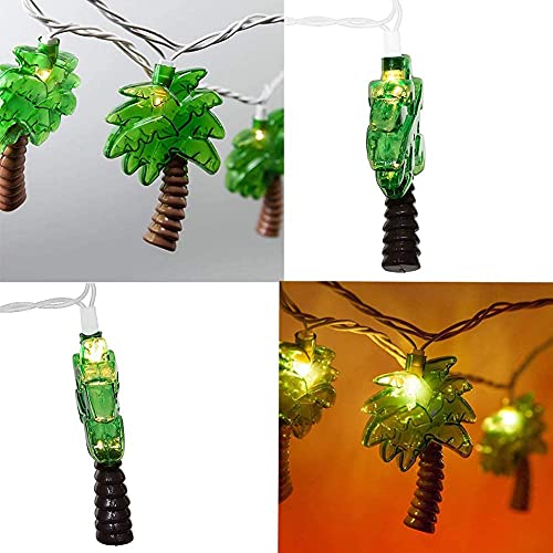 Couah 8.5Ft Palm Tree Patio String Lights With 10 Palm Tree Mini Incandescent Outdoor String Lights, Summer Beach Themed & Tropical Party Decor, Ul Listed For Indoor & Outdoor Use- White Wire #TOP6