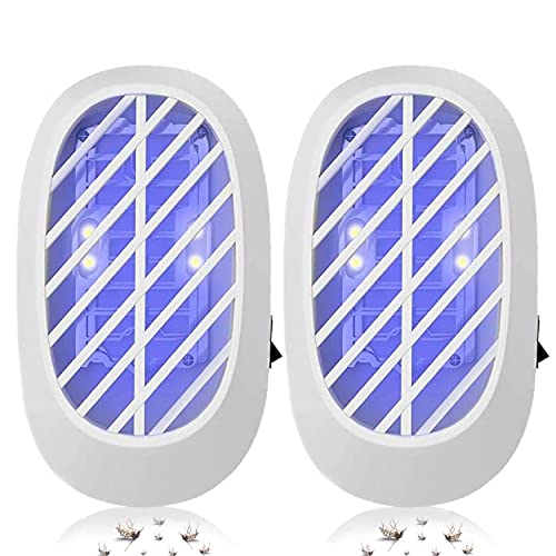 Insektenvernichter Elektrisch,Elektrisch Insektenvernichter Steckdose,Elektrisch Effektive Mosquito Killer,mit UV Lampe Insektenlampe für Schlafzimmer,Innen,Garten(2 Pack) Cover