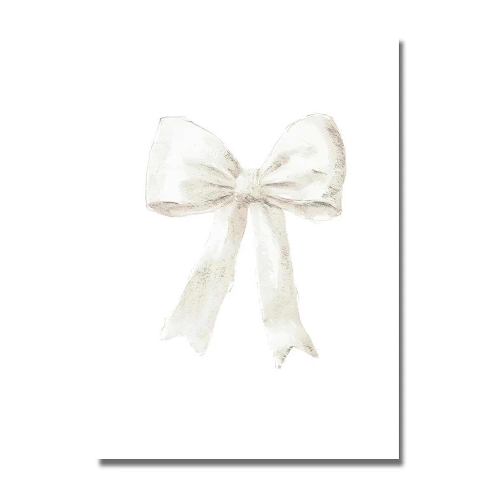 Lienzo de lazo blanco de moda y estilo minimalista para pared de 40x60 cm