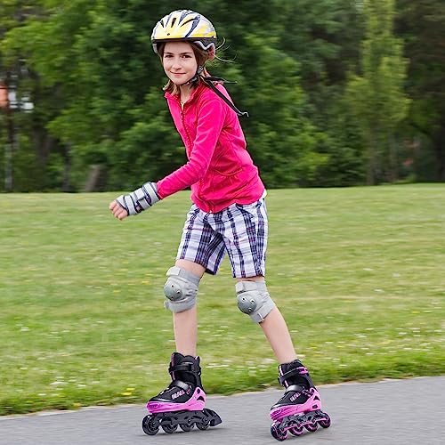 Image of PAPAISON Adjustable Inline Skates for Kids and Adults with Full Light Up Wheels, Outdoor Roller Skates for Girls and Boys, Men and Women