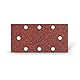 kivec imp3116 – Schleifblock Schleifblätter 93 x 185 mm (6 Stück) Körnung 50 mit Klettverschluss 8 Loch Parallelen (6 + 2)