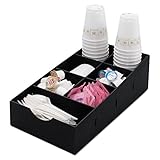 Vertiflex 7-Compartment Condiment Caddy, Single Level, 8.75 x 16 x 5.25 Inches, Black (VFCC-169)