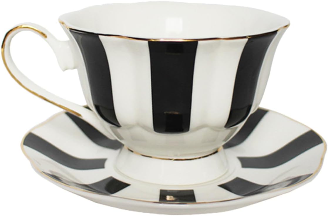 VALICLUD Vintage European Dot Ceramic Coffee Cup and Saucer Set Multipurpose Tea Serving Mug with Matching Dish for Latte Cappuccino Milk and Oatmeal Enjoyment at Home Office