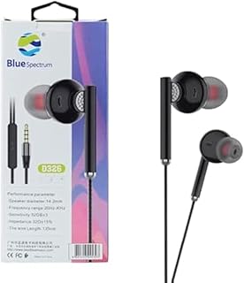 Blue Spectrum Stereo Headset With Microphone Compatible with all phones Model : D326 (BLACK)