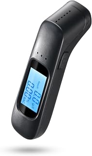 Dispositivo Alcoholímetro Alta precisión | Medidor de Alcoholemia de Precisión con Pantalla LCD & Alarma Tricolor | Alcoholímetro Portátil para Controles Inmediatos (0.00–1.9 g/l)