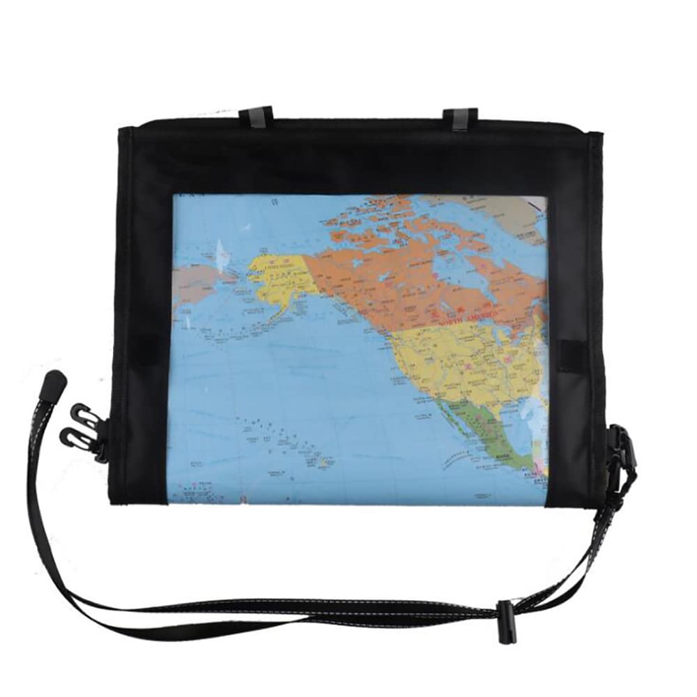 SagaSave Waterproof Map Holder, Waterproof Cover Clear TPU Case Camping Accessories Large Pouch Bag For Outdoor, Hiking, Kayaking
