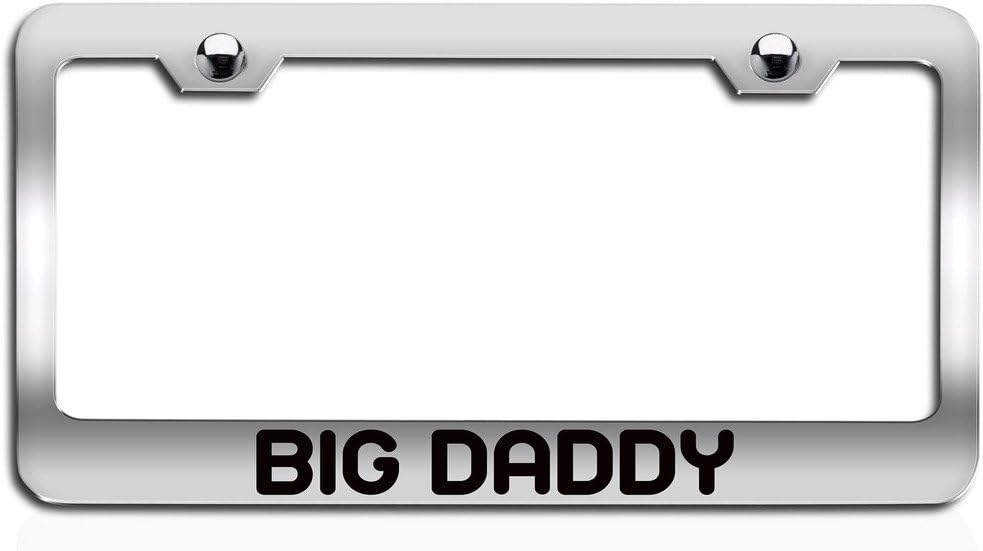 Makoroni - Big Daddy Dad Ch Steel License Plate Frame, License Tag Holder