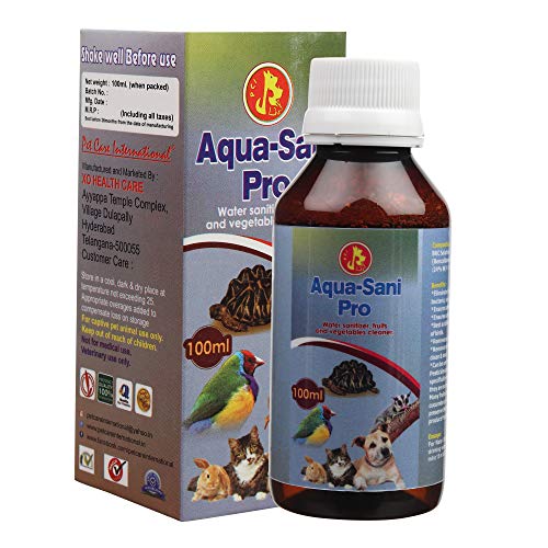 Image of Pet Care International (PCI) Aqua Sani Pro || Specially Designed for Food Cleaning for Dog, Cat, Rabbit, Guinea Pig, Ferret, Sugar Glider, Turtle & Hamster Healthcare (100ml)