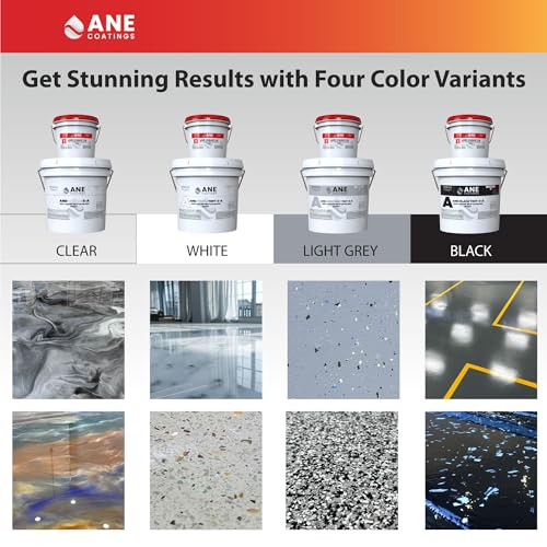 Ane Coatings ANE-LIGHT GREY TINT-3 Self Leveling Epoxy Resin Kit – Ane Garage Floor Epoxy Kit Spreads Seamlessly. Durable, Industrial Grade Clear Epoxy Resin thumb #3