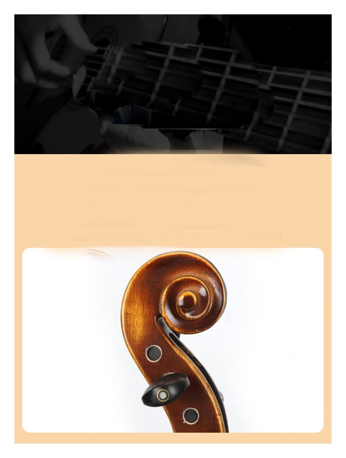 Amazon.co.jp: FLFL ヴァイオリン ダークブラウンバイオリン4/4,3/4,1