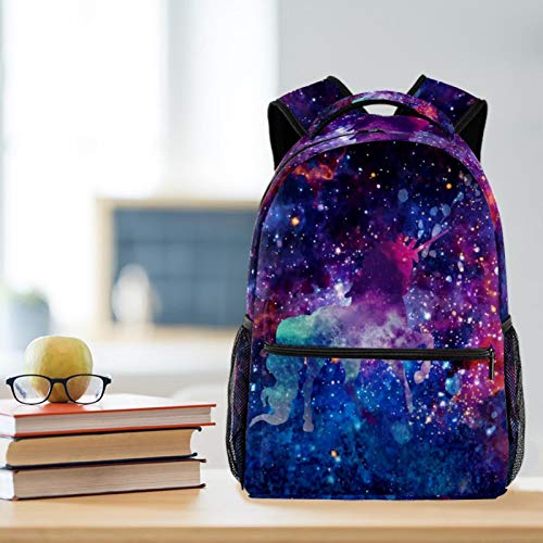 Sac à dos licorne galaxie pour ordinateur et école - 6