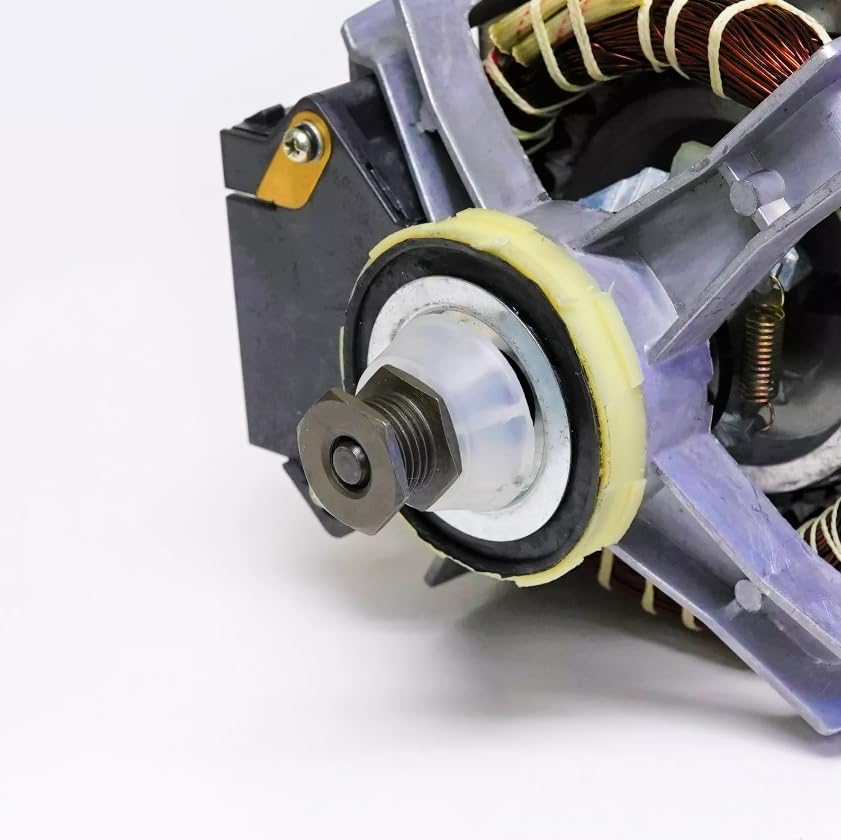 Close-up of the motor's blower wheel shaft