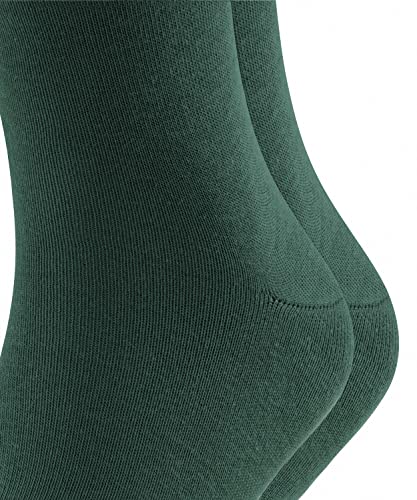 FALKE Herren Socken Happy Double Pack M So Baumwolle einfarbig 2 Paar, Grün Hunter Green 7441, 47-50