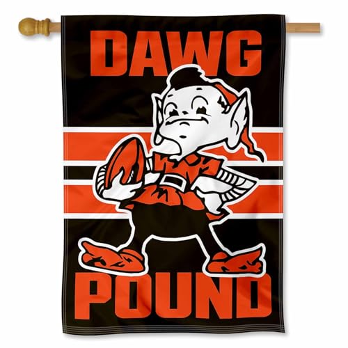 Drapeau Cleveland Browns Dawg Pound double face WinCraft pour supporter