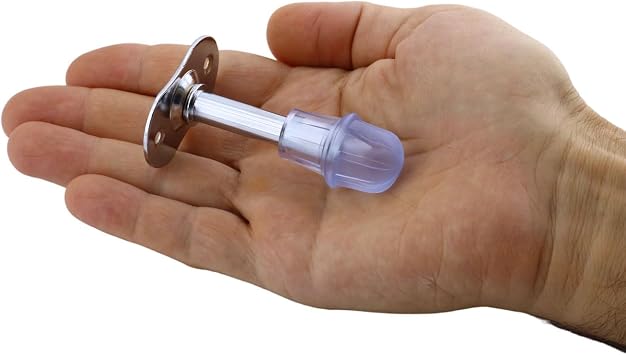 FEYZAYAPI Kapı Stoperi Tamponu Krom 8 cm Metal Kapı Durdurucu Tutucu Kapı Stopu Silikonlu