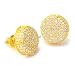 Men's Bust down CZ Round Setting Screw Back Earring BE 11403 (Gold Plated)