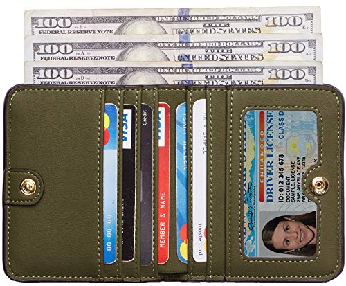 image for Toughergun Wallet Women Rfid Blocking Small Compact Bifold Luxury Leat