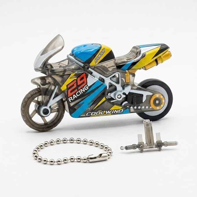Image of P SEVEN Friction Powered Racing Motorcycle Toy with Light - Transparent Body Sports Bike Model with Inertial Drive, Red Racing Design Toy Vehicle for Kids Boys Girls Play and Gift