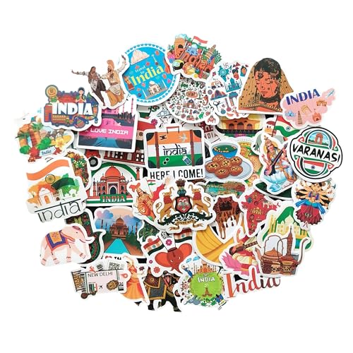 India autocollant scrapbooking valise autocollants aesthetic Indien one piece stickers voyage sticker valise ordinateur portable stickers aesthetic gommettes India