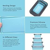 Alimat PluS 4 Assorted Size Set Collapsible Food Containers with Lids, Silicone Food Containers Including 350ml, 500ml, 800ml and 1200ml, Collapsible Food Storage for Main Meal, Salad, Fruit, Snack - Image 4