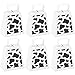 Cow Bells with Handles, Cow Print Noise Makers (4 Inches, 6 Pack)