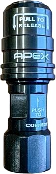 APEX High Flow Push On Air Chuck - 1/4" NPT Female - Air Up Faster